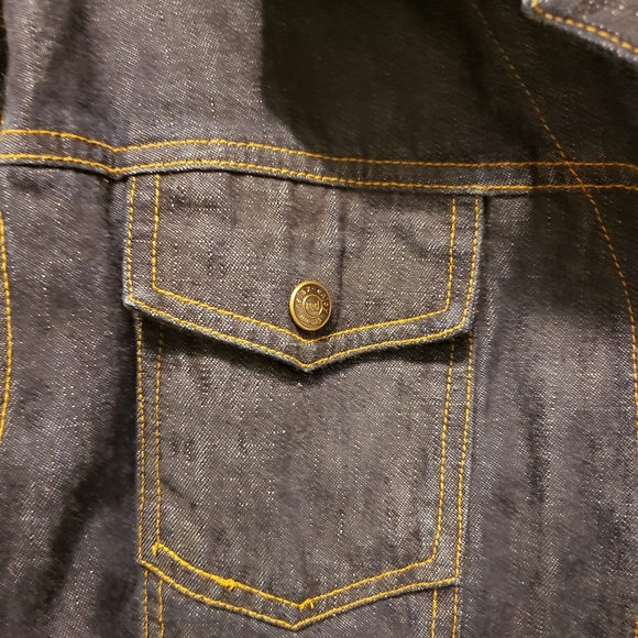 R.E.D. Women's Paisley Lined Denim Button Down Medium Jacket. - Picture 4 of 9